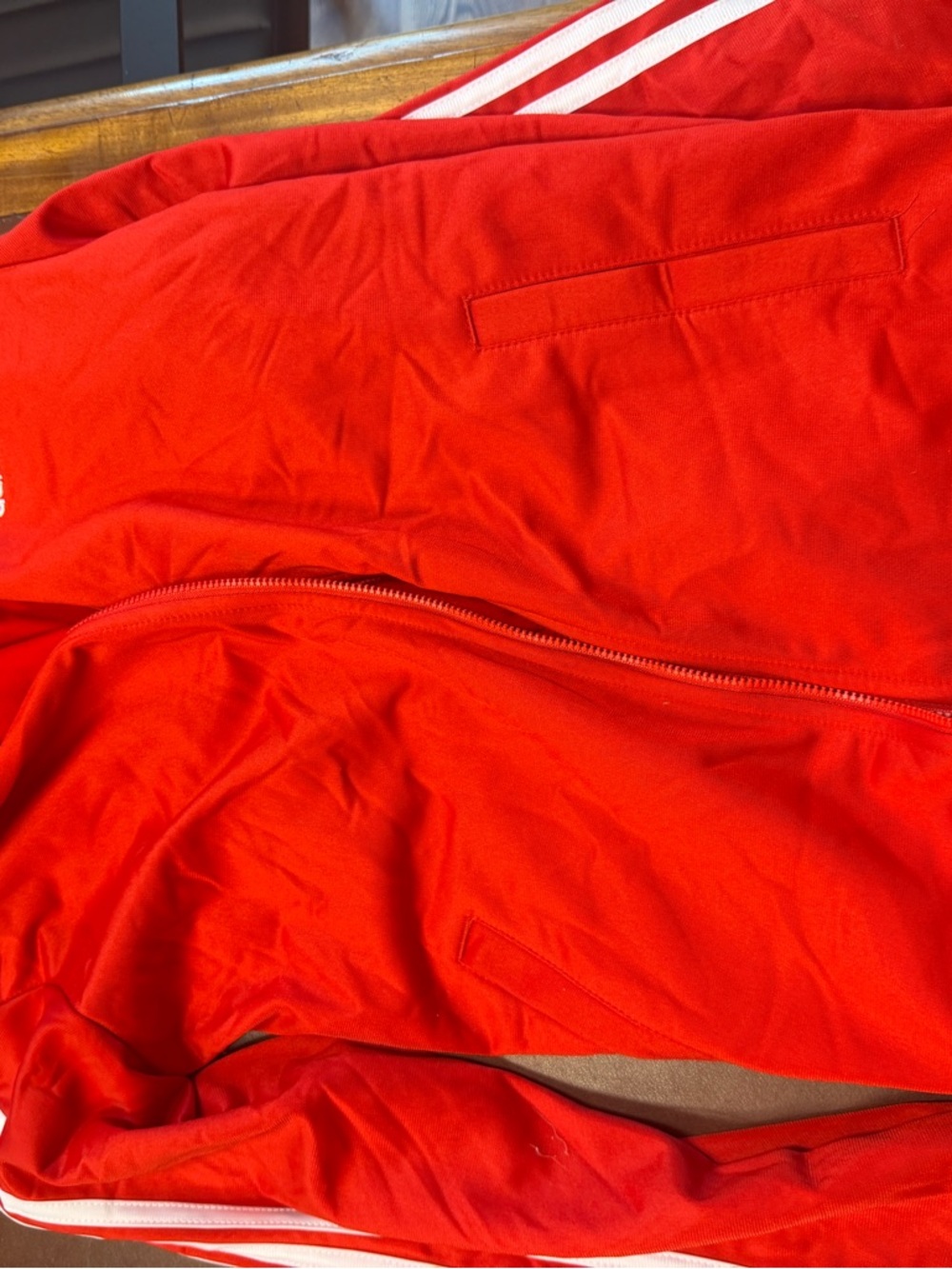 Adidas Red Kids Zip-Up Jacket